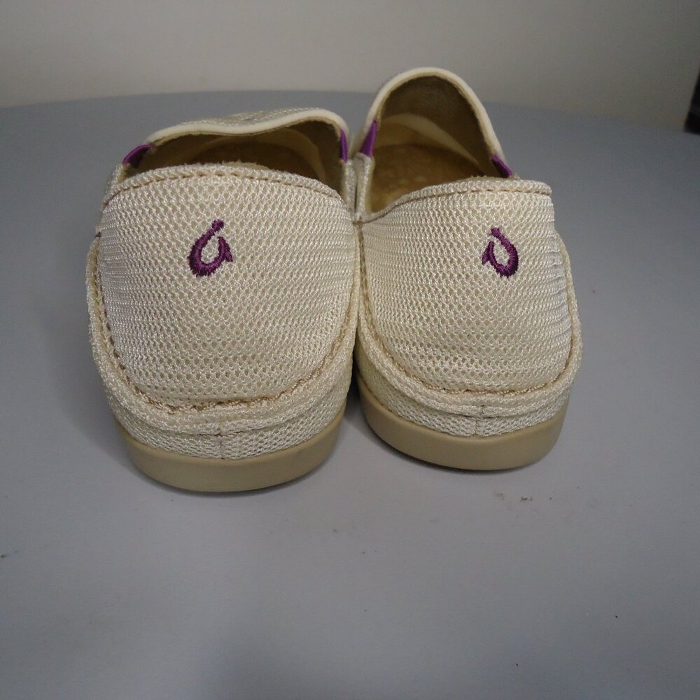 OluKai Waialua Mesh Slip On Casual Shoes Size 10 Womens cream/purple - Picture 5 of 6